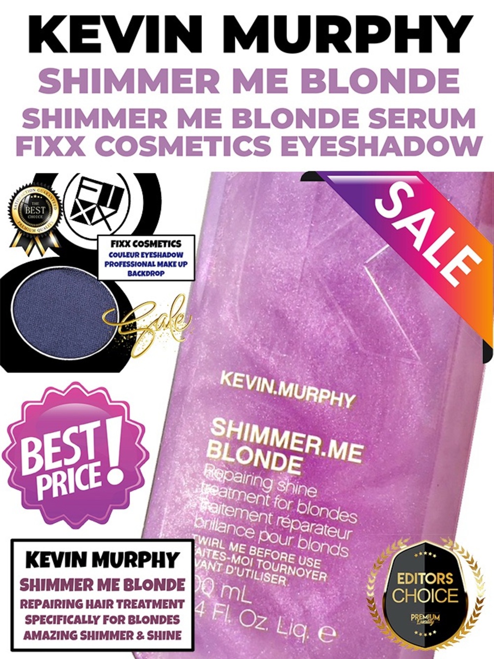 BRAND NEW!! KEVIN MURPHY Shimmer Me Blonde Repairing Mist & FIXX Eyeshadow